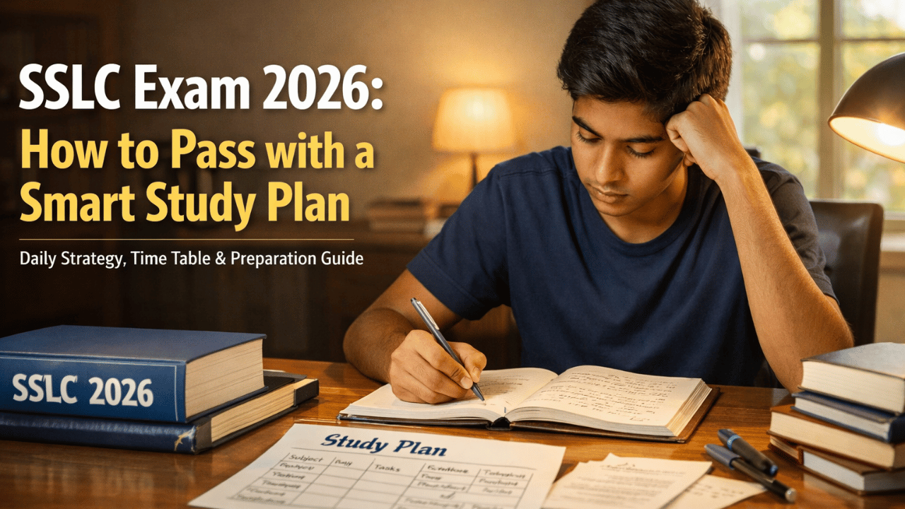 How to pass SSLC exam 2026 study plan preparation