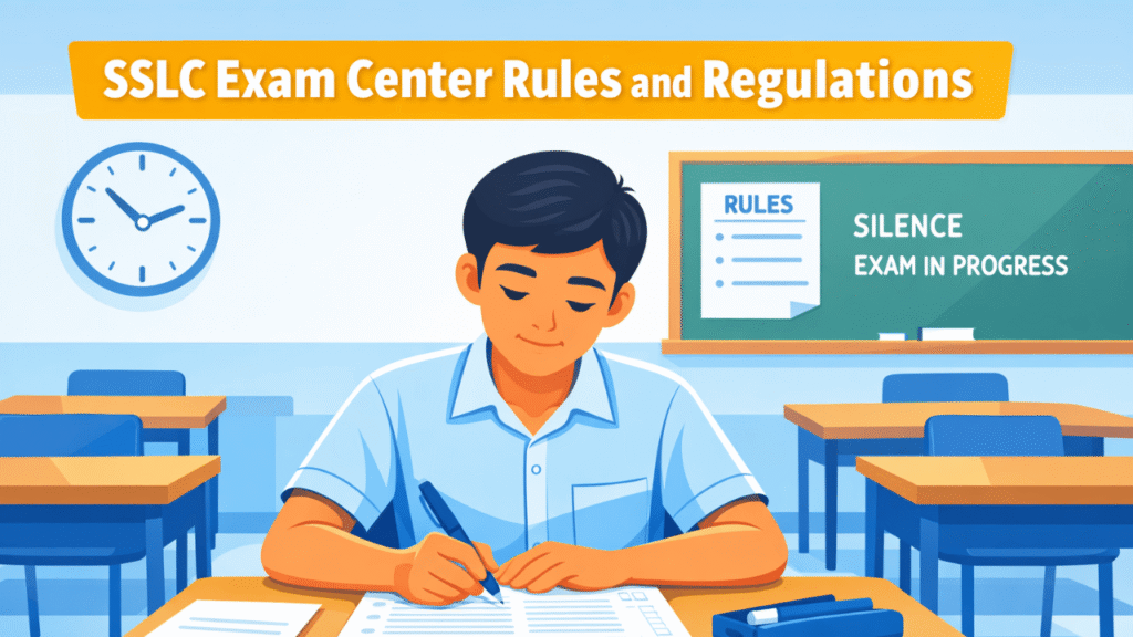 sslc exam center rules and regulations
