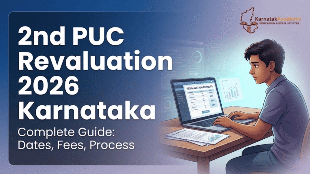 How to Apply for 2nd PUC Revaluation 2026 Karnataka